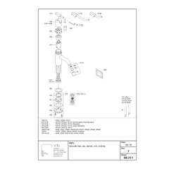 Vola HV1 onderdelentekening (SB 21.1 rev. 7, 2023)