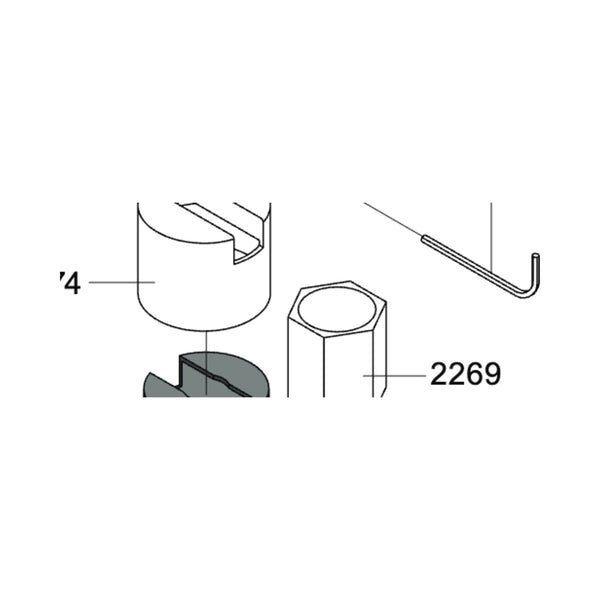 Vola VR1274 bedieningsknop 2500 (uit onderdelentekening)