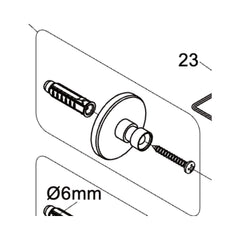 Vola wandbevestigingsset VR728 (uit onderdelentekening)