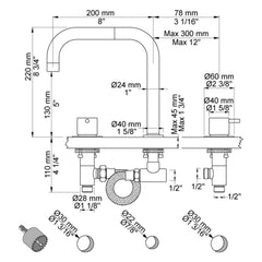 Vola KV3 maattekening