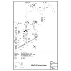 Vola KV3 onderdelentekening (SB 27.2, 2021)