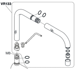 VOLA complete uitloop KV1/KV8 div. lengtes van 1997-2012 VR133