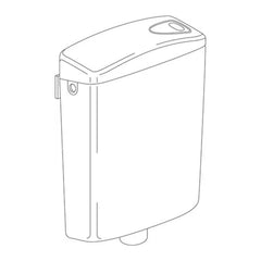 Wisa 300 pneumatisch (zonder knop en valpijpbocht) wit - maattekening