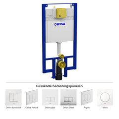 Wisa XF inbouwreservoir met passende bedieningspanelen