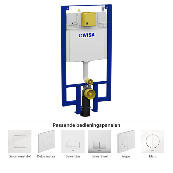 Wisa XF inbouwreservoir met passende bedieningspanelen