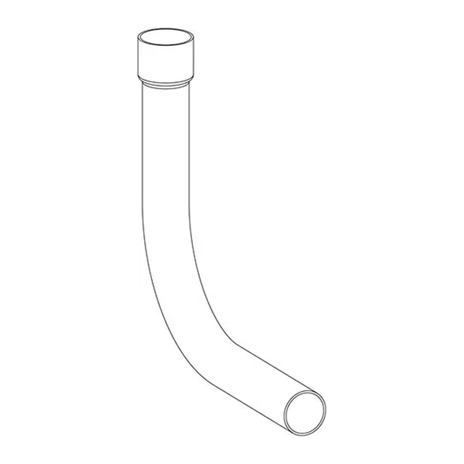 Wisa Valpijpbocht 214 x 186 mm WISA 285 wit - maattekening