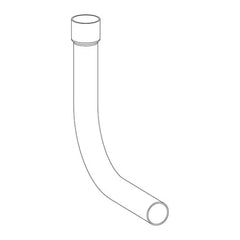 Wisa Valpijpbocht 214 x 186 mm WISA 285 wit - maattekening