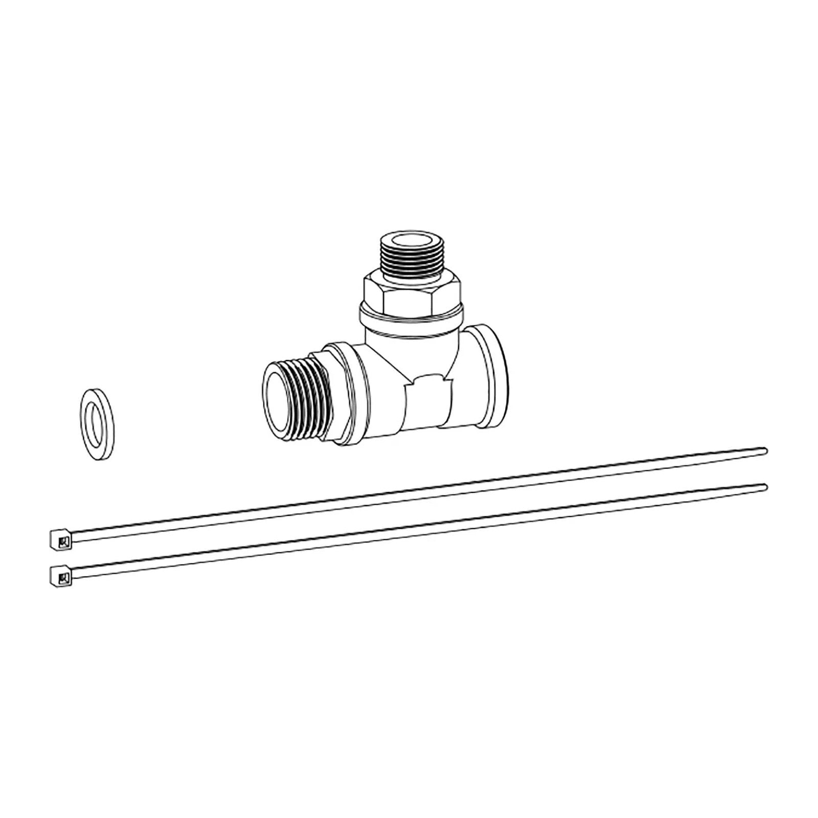 Wisa XS Variotronic Douche WC aansluitset - maattekening