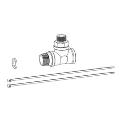 Wisa XS Variotronic Douche WC aansluitset - maattekening