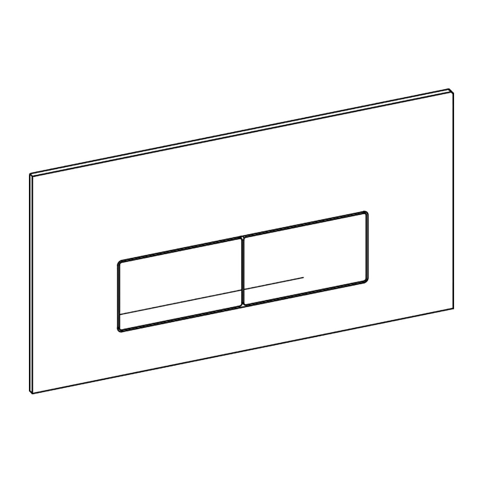 Wisa XT Bedieningspaneel Kantos DF glas zwart - maattekening