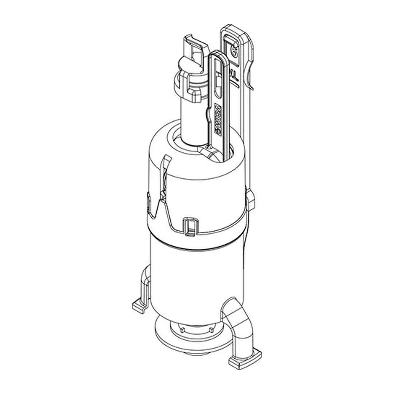 Wisa Uitstroommechanisme (DFF) WISA XS/XT - maattekening
