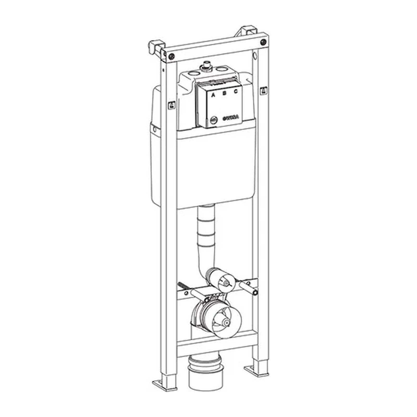 Wisa XS WC FRONT 118 cm - maattekening
