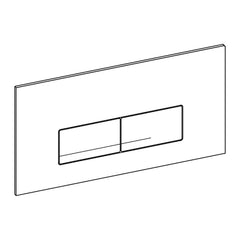 Wisa XT Bedieningspaneel Kantos DF glas wit - maattekening