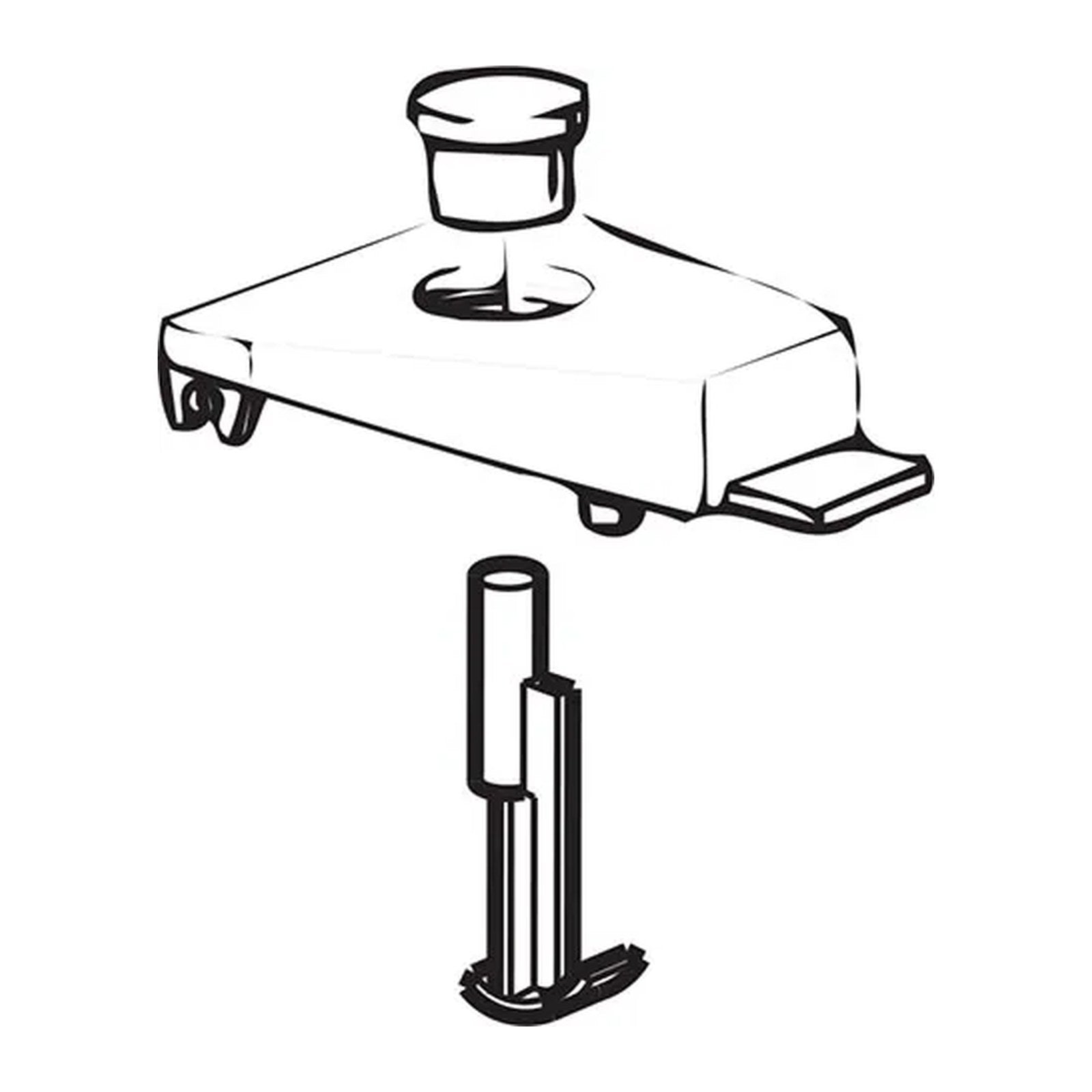 Wisa Spoelonderbrekingset WISA 500/750 wit - maattekening