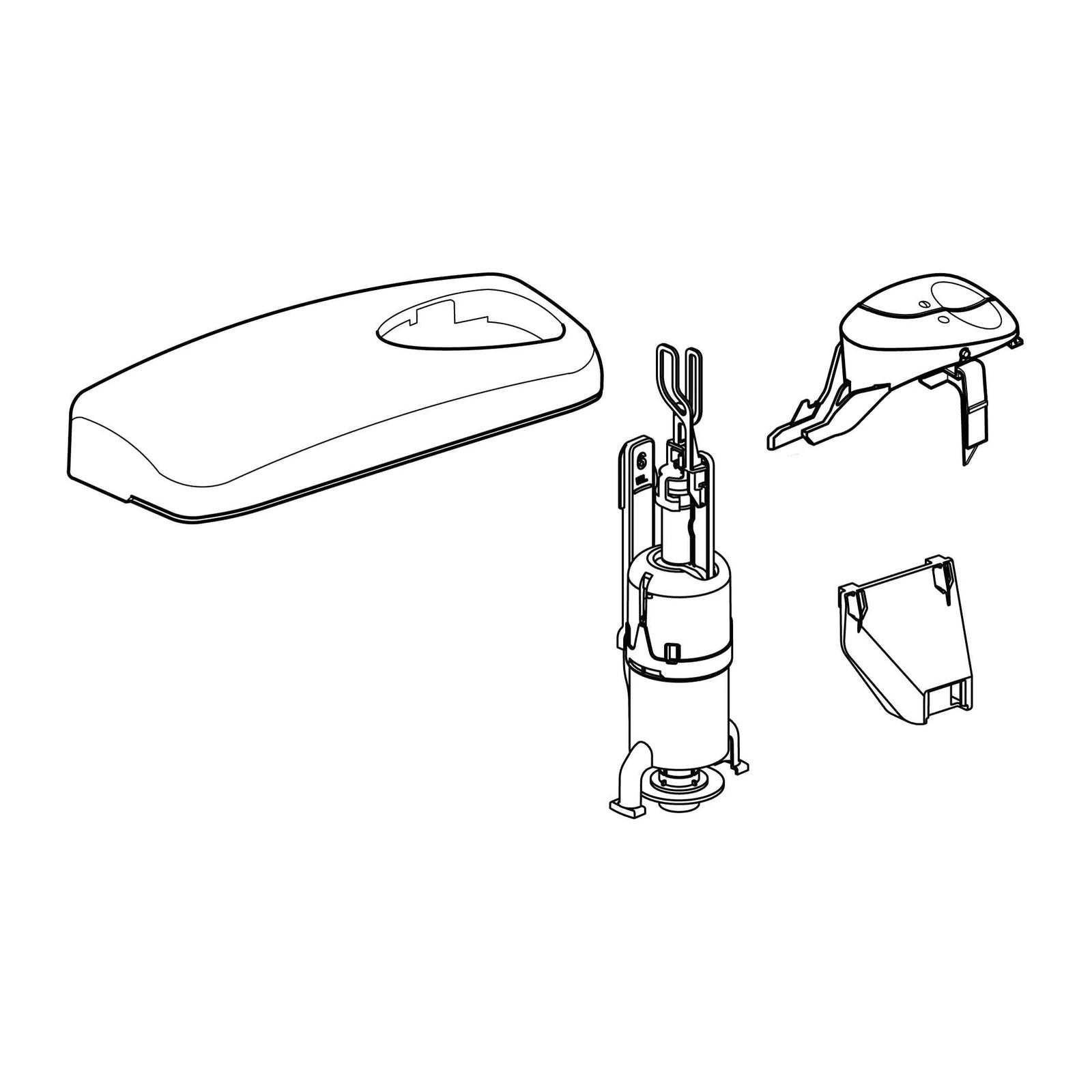 Wisa Ombouwset WISA 336/450 wit - maattekening