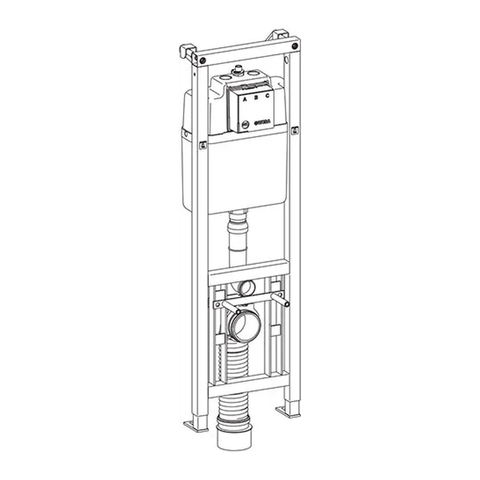 Wisa XS WC Vario 130 cm - maattekening