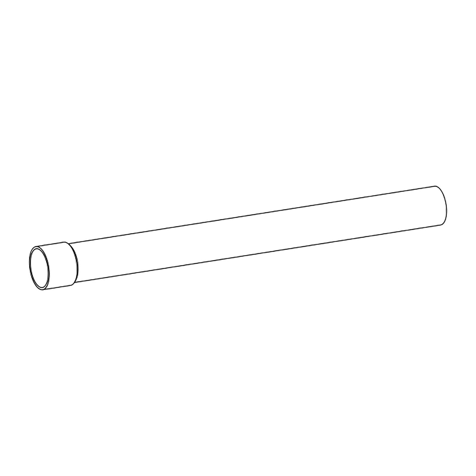 Wisa Valpijpverlengstuk 500 mm wit - maattekening