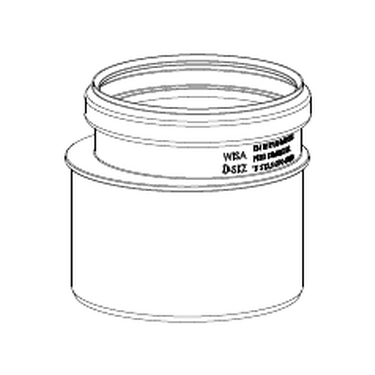 Wisa Overgangsstuk 90/100 (uitsnede tekening)