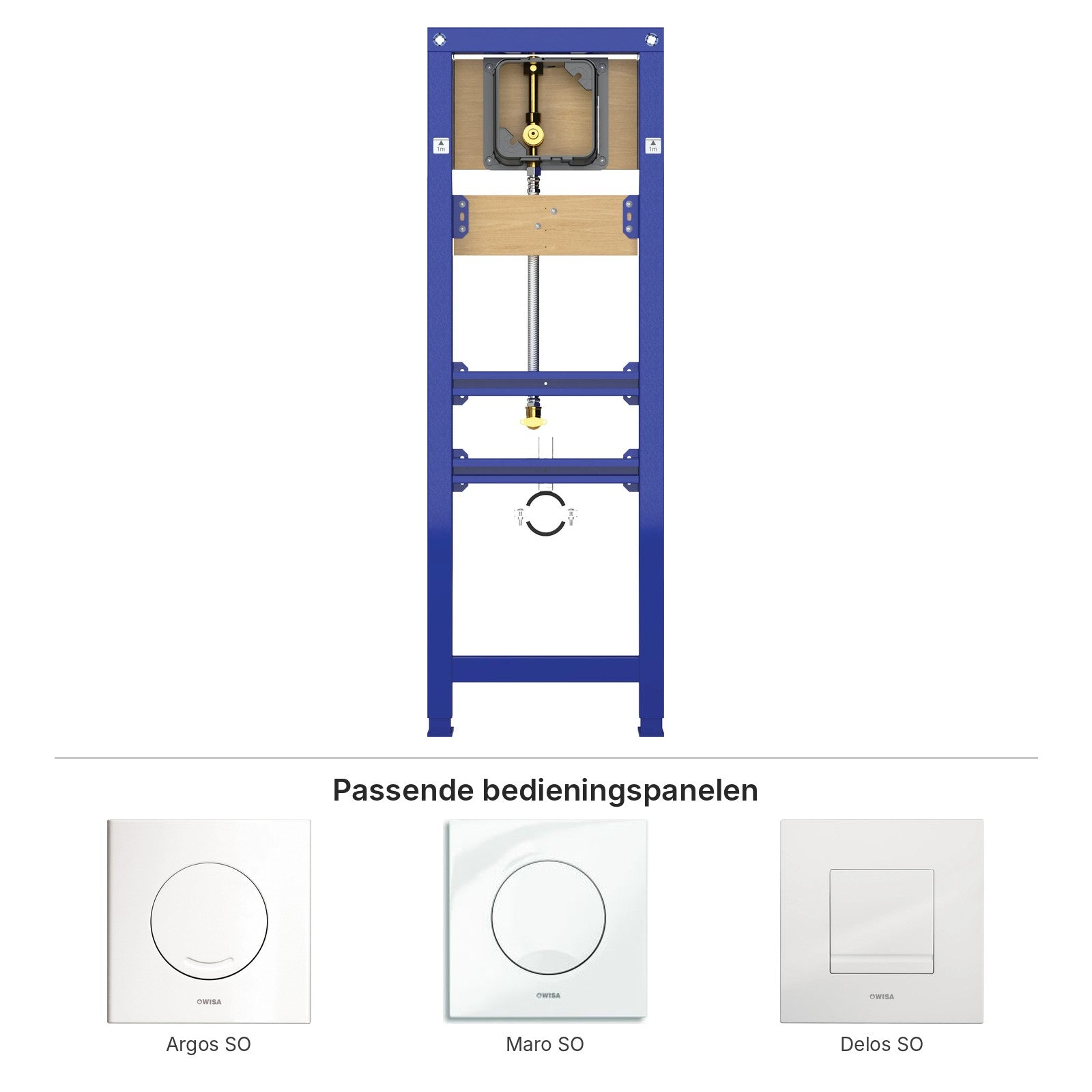 Wisa XS urinoirelement BK met passende bedieningspanelen