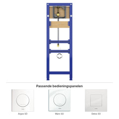 Wisa XS urinoirelement BK met passende bedieningspanelen