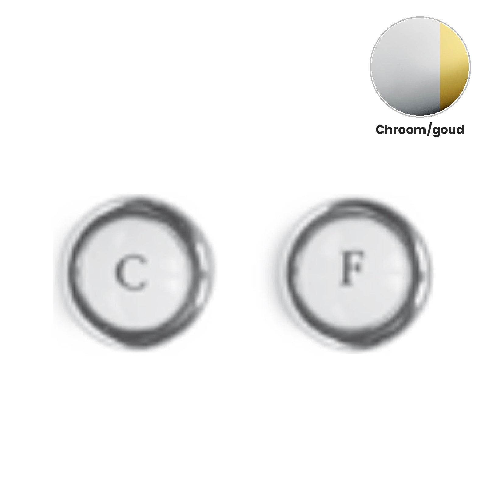 Zazzeri 800/802 porseleinen indexplaatjes C/F chroom/goud