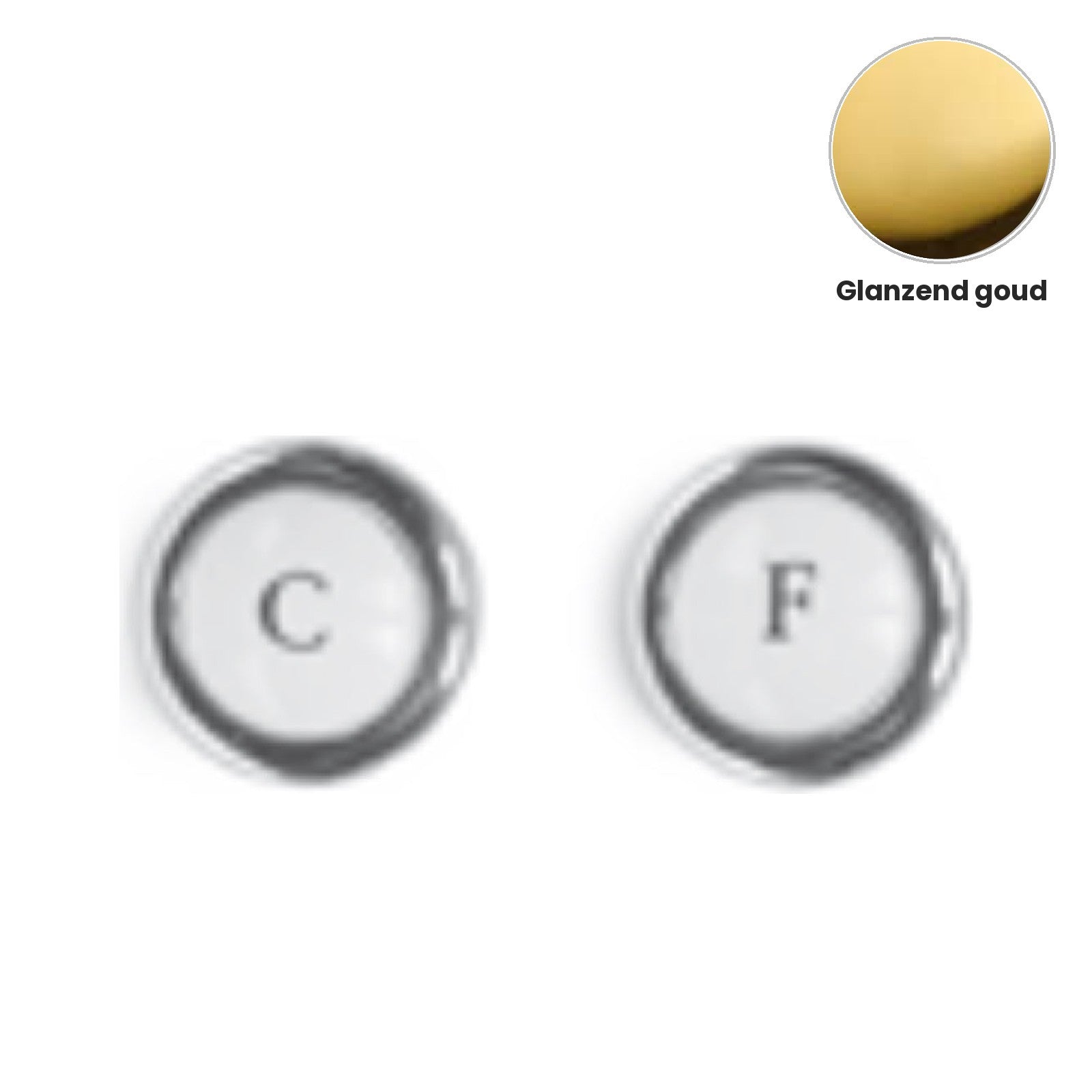 Zazzeri 800/802 porseleinen indexplaatjes C/F glanzend goud