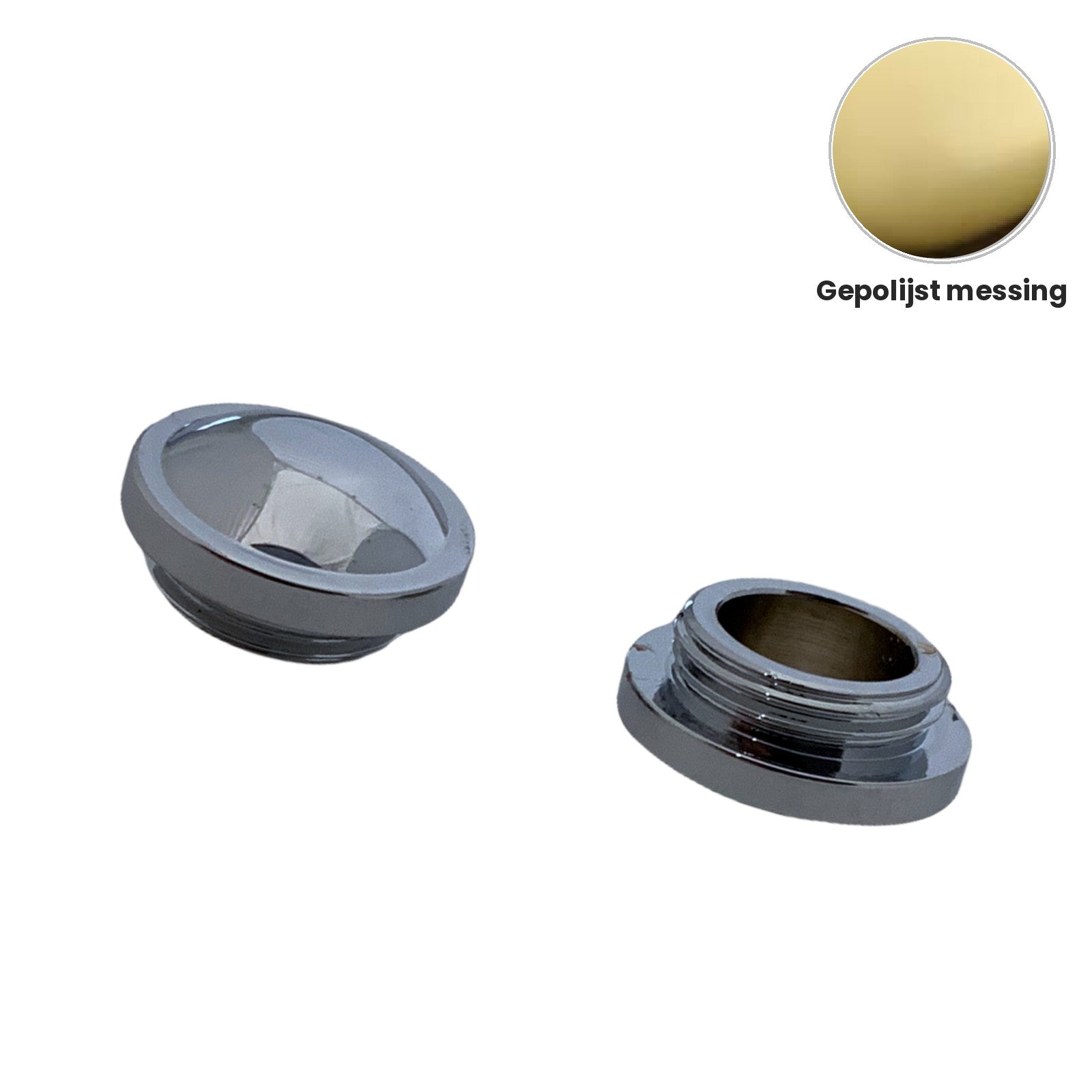 Zazzeri 800/802 greepkapjes blanco gepolijst messing