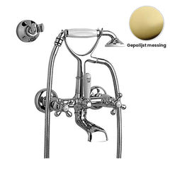 Zazzeri 800/802 Victoria badkraan met handdouche gepolijst messing