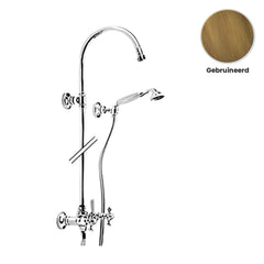 Zazzeri 800/802 opbouw douchesysteem N610 met handdouche, zonder hoofddouche gebruineerd