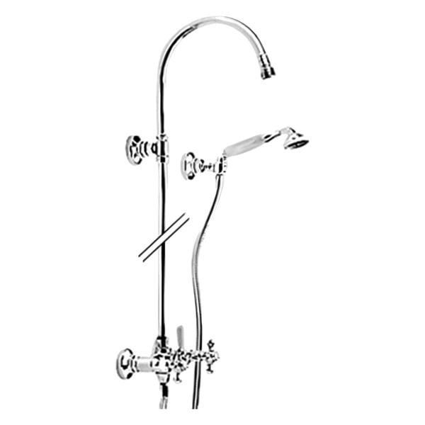 Zazzeri 800/802 opbouw douchesysteem N610 met handdouche, zonder hoofddouche chroom
