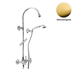 Zazzeri 800/802 opbouw douchesysteem N610 met handdouche, zonder hoofddouche glanzend goud