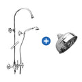 Zazzeri 800/802 opbouw douchesysteem met hoofddouche Ø 150 mm en handdouche chroom