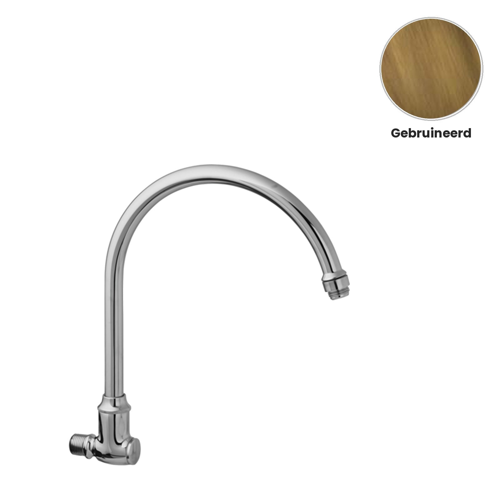Zazzeri draaibare gebogen douchearm 265 mm G 1/2