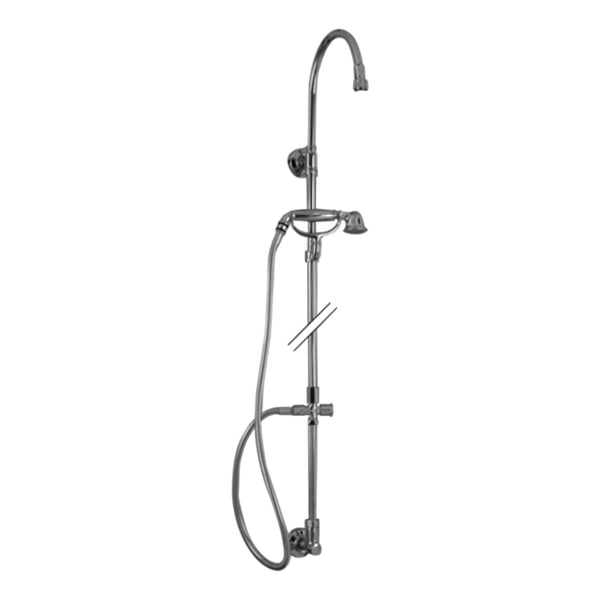 Zazzeri 802 douchestang met douchearm, handdouche en omsteller 2900M612A00 – Chroom