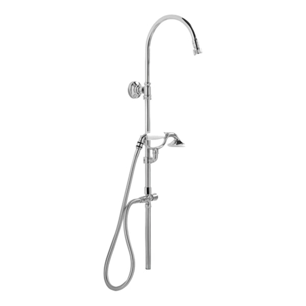 Zazzeri 800 / Kent douchestang met douchearm, handdouche en omsteller 29000611A00 – Chroom