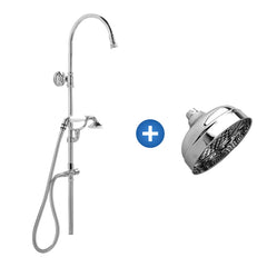 Zazzeri 800 / Kent douchecombinatie met hoofddouche Ø 150 mm en handdouche – Chroom