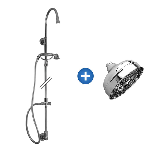 Zazzeri 802 douchecombinatie met hoofddouche Ø 150 mm en handdouche – Chroom