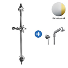 Zazzeri Kent glijstangset met handdouche – Chroom/goud