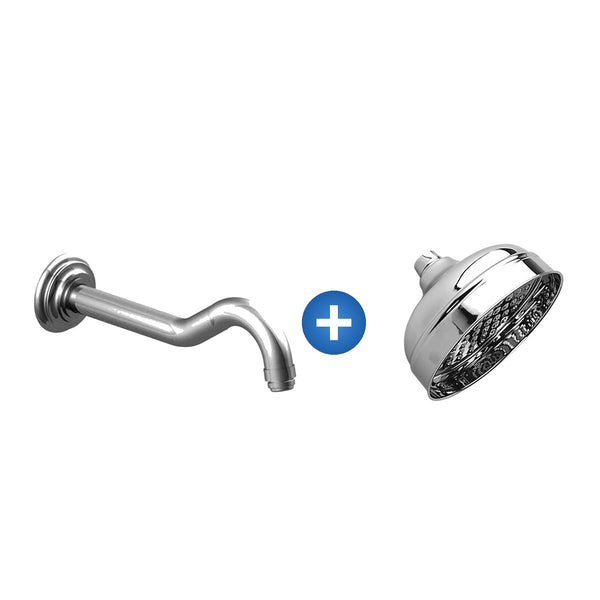 Zazzeri Kent douchearm met hoofddouche Ø 150 mm – Chroom