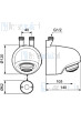 FM Mattsson Tronic Compact hoofddouche met losse sensorbediening thermostatisch (batterij Voeding) chroom