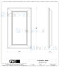 Gessi Eleganza Complementi Spiegel met wit frame muurmontage 420 x 900 mm. Structural Artikelnummer 46593.520