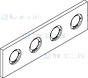 Ideal Standard Archimodule 4-Gats Rozet 100 X 349 Mm Artikelnummer A963735AA