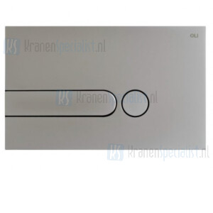 Oliver International iPlate bedieningspaneel mat-chroom met dubbele spoeling (dual flush)