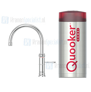 Quooker Fusion Classic Round  3-in-1 kraan Chroom incl Combi E 2200W boiler