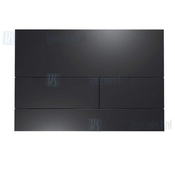 TECE square II metaal wc-bedieningsplaat, Mat zwart RAL 9005