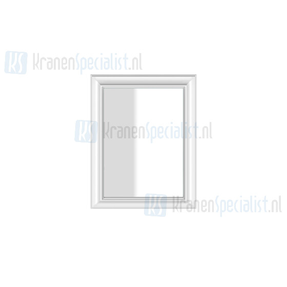 Gessi Eleganza Complementi Spiegel met wit frame muurmontage 700 x 900 mm. Structural Artikelnummer 46595.520