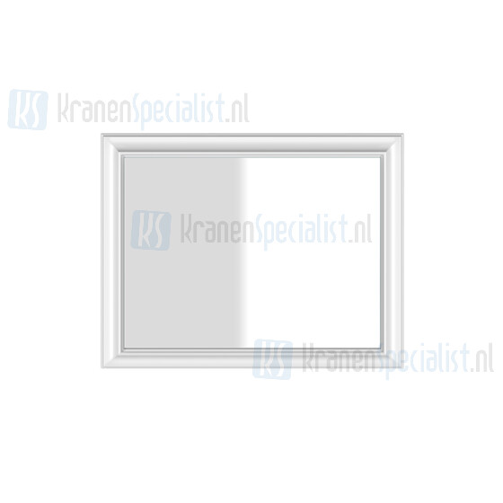Gessi Eleganza Complementi Spiegel met wit frame muurmontage 1100 x 900 mm. Structural Artikelnummer 46597.520