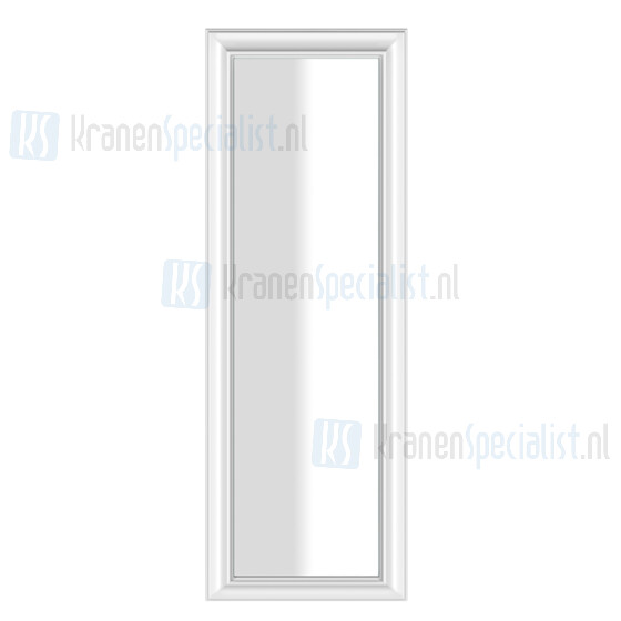 Gessi Eleganza Complementi Spiegel met wit frame vrijstaand/muurmontage 600 x 1800 mm. Structural Artikelnummer 46599.520