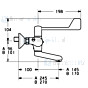 HANSATEMPRA wandthermostaatkraan met ergonomische hendelbediening met draaibare/vaste uitloop 245mm incl leegloop functie chroom
