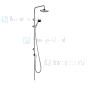 Kludi Zenta Dual showersysteem: glijstang, 2-weg omstel 115cm met slang, hoofd- en handdouche chroom